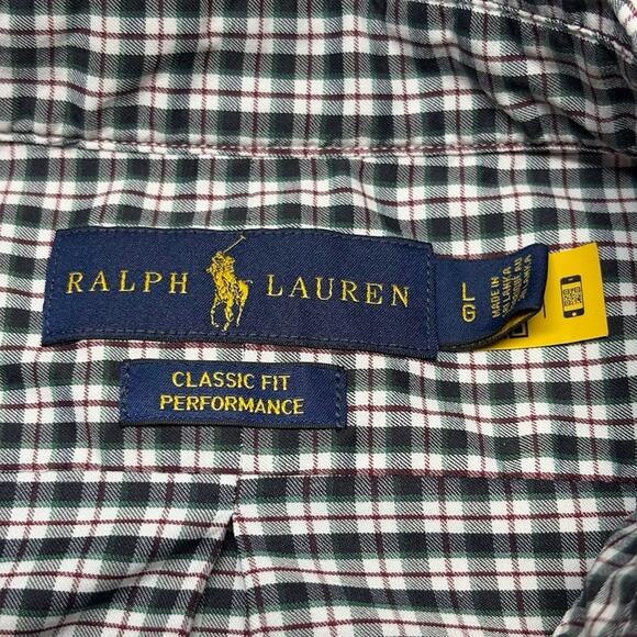 Polo Ralph Lauren Plaid Stretch Performance Long Sleeve Button Down Shirt Size L - Picture 5 of 11